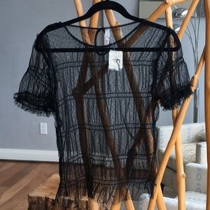 Free People Lace T-Shirt Top - NWT
